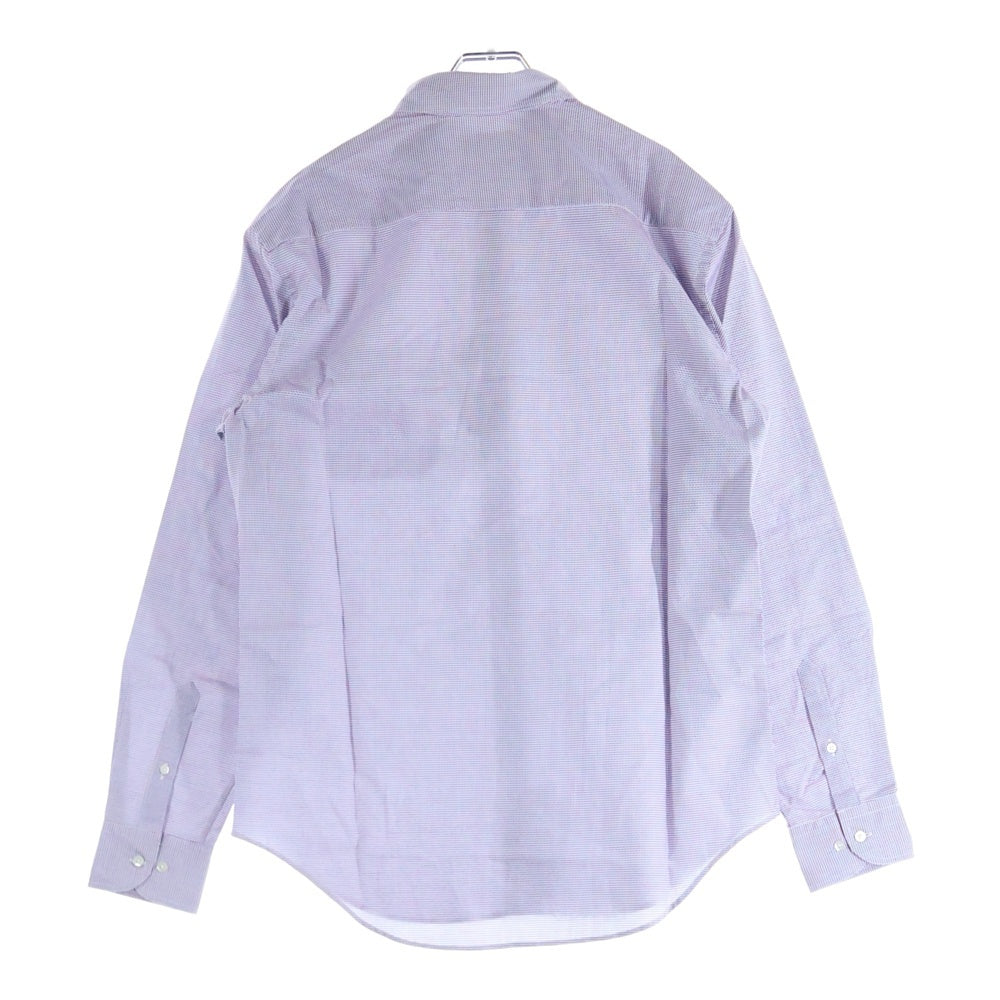 EMPORIO ARMANI(エンポリオアルマーニ) Modern Fit 長袖チェックシャツ コットン パープル