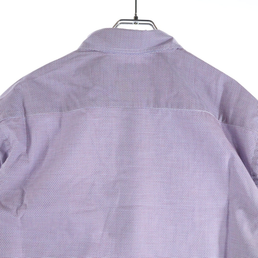 EMPORIO ARMANI(エンポリオアルマーニ) Modern Fit 長袖チェックシャツ コットン パープル