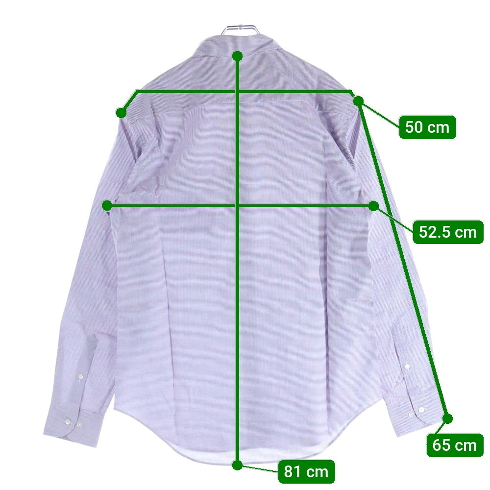 EMPORIO ARMANI(エンポリオアルマーニ) Modern Fit 長袖チェックシャツ コットン パープル