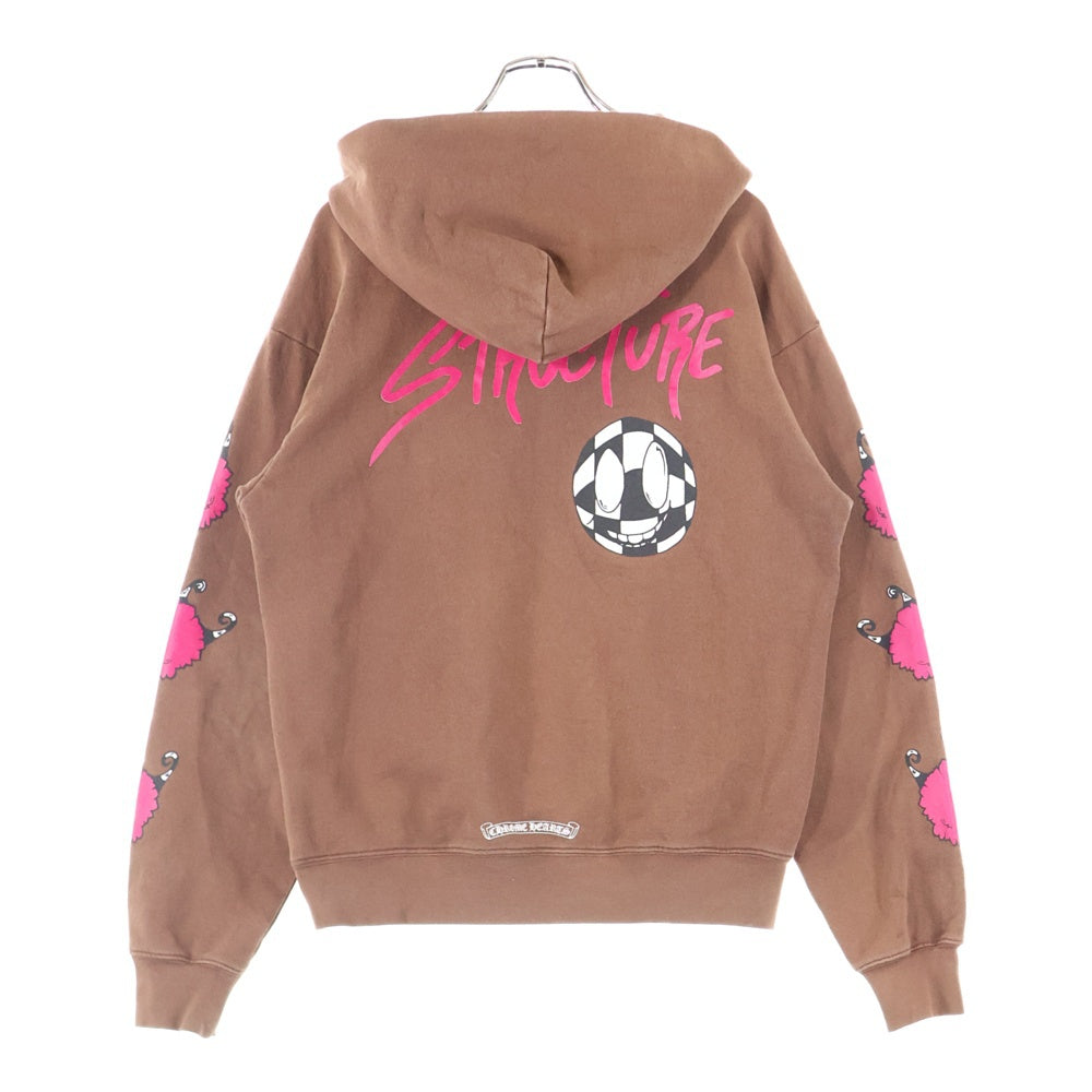 CHROME HEARTS(クロムハーツ) 19AW ×MATTY BOY PPO STRUCTURE HD PLVR ×マッティボーイ ストラクチャー スウェット プルオーバーパーカー ブラウン