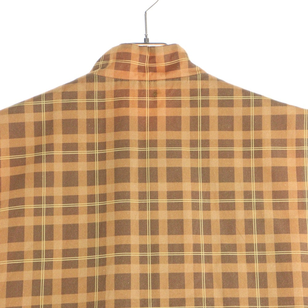 NO BRAND(ノーブランド) SOL soonerorlater 25SS REVERSIBLE CHECKED VEST スーナーオアレイター リバーシブル チェック ベスト ブラウン 251SOL03