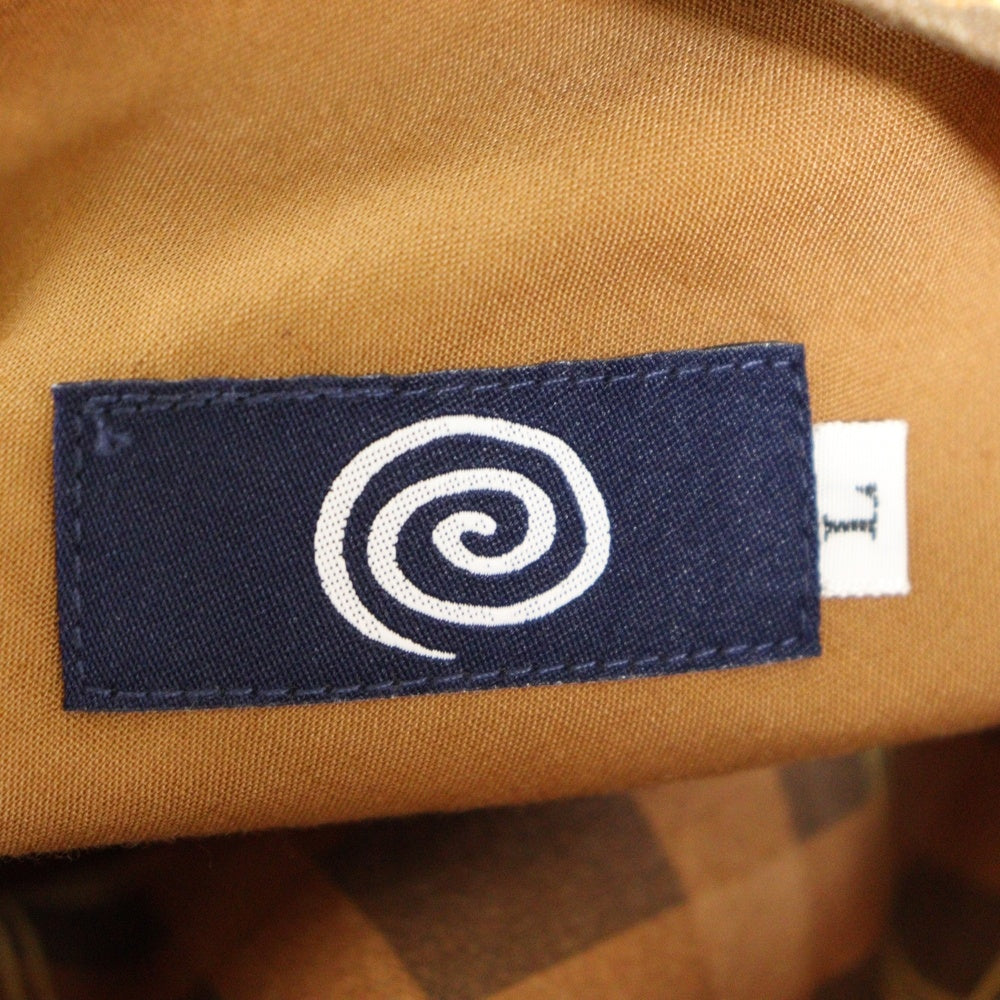 NO BRAND(ノーブランド) SOL soonerorlater 25SS REVERSIBLE CHECKED VEST スーナーオアレイター リバーシブル チェック ベスト ブラウン 251SOL03