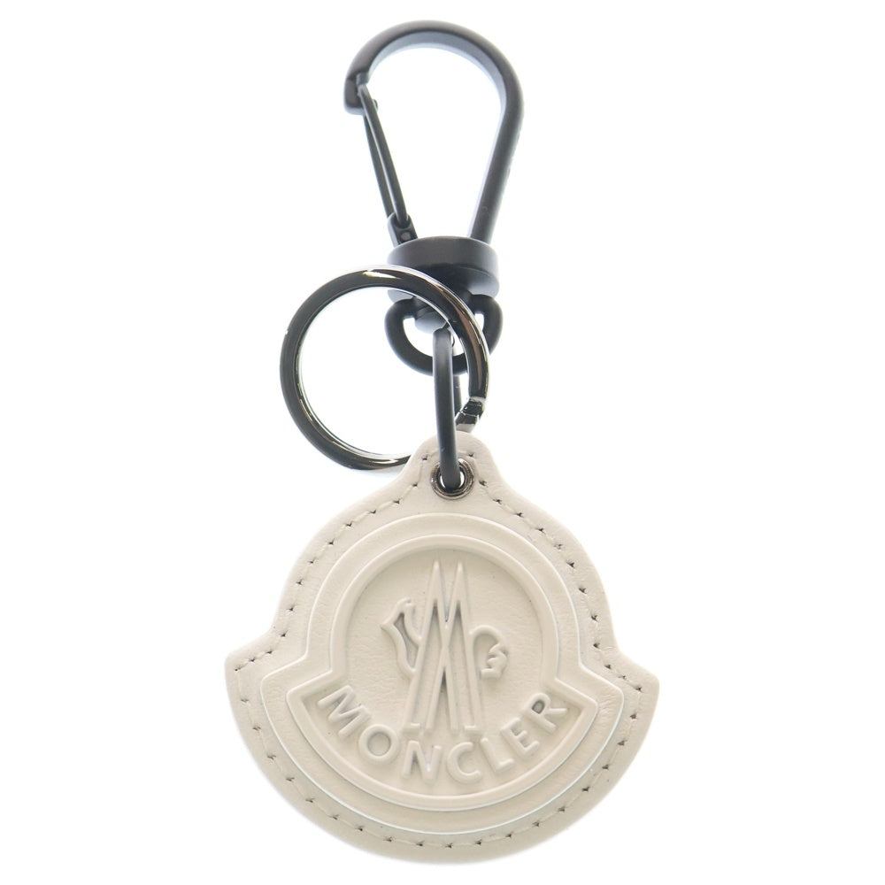 MONCLER(モンクレール) 24SS KEY RING 立体アイコンロゴ キーリング バッグチャーム ホワイト J109A 6F00007 M2489