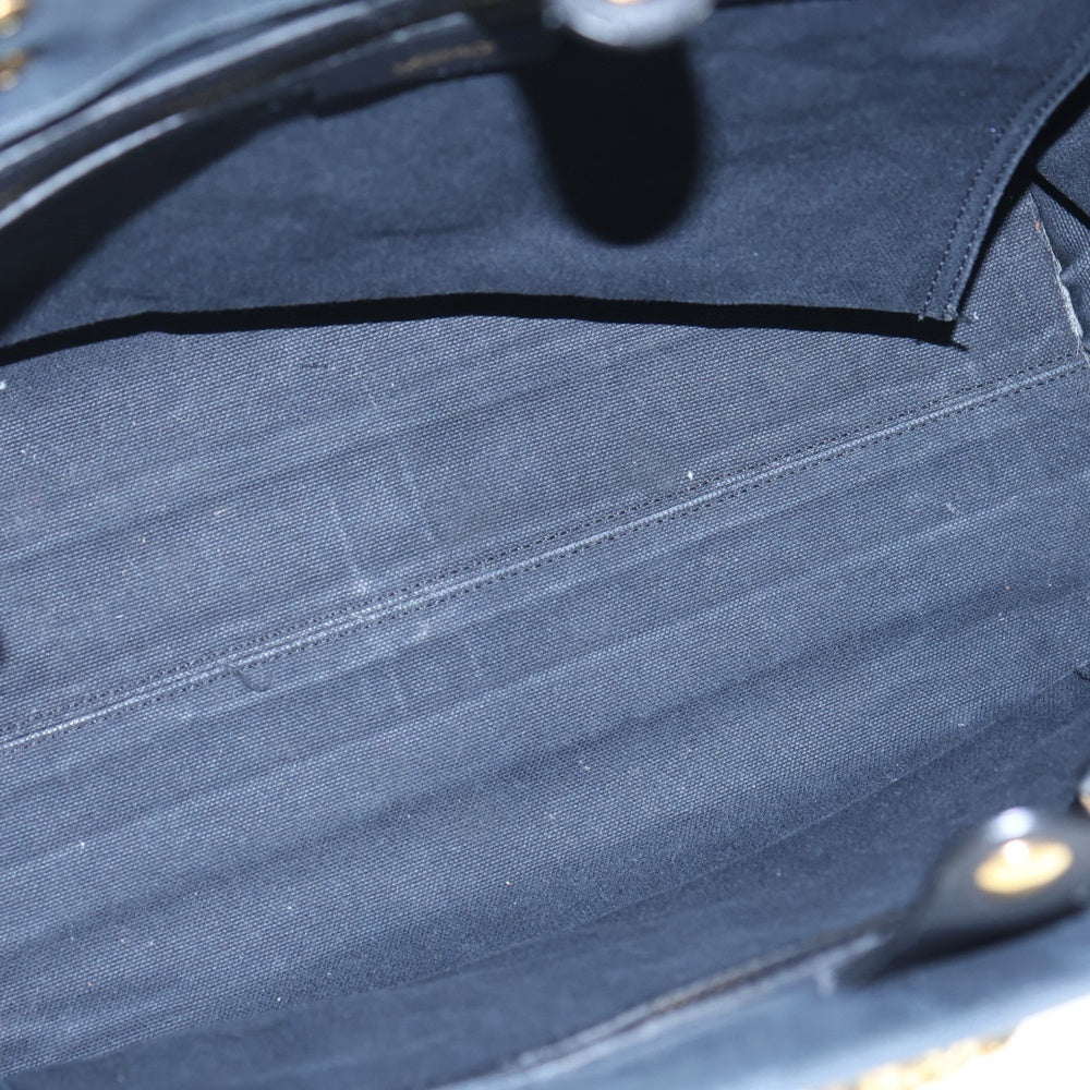 VERSACE(ヴェルサーチ) ラ メドゥーサ ラージ キャンバス トートバッグ エンボスロゴ ブラック 1004741 レディース