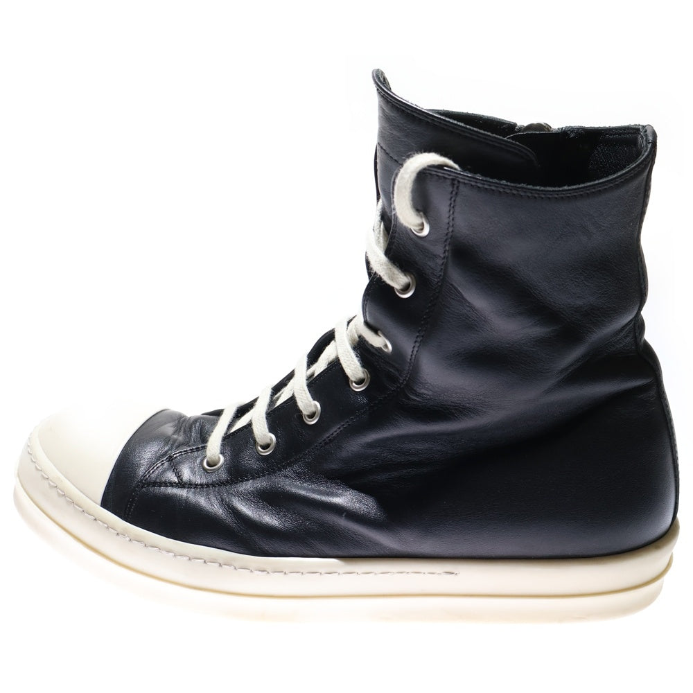 Rick Owens(リックオウエンス) 22SS RAMONES ラモーンズ レザーハイカットスニーカー ブラック RU01B1890LPO 9111