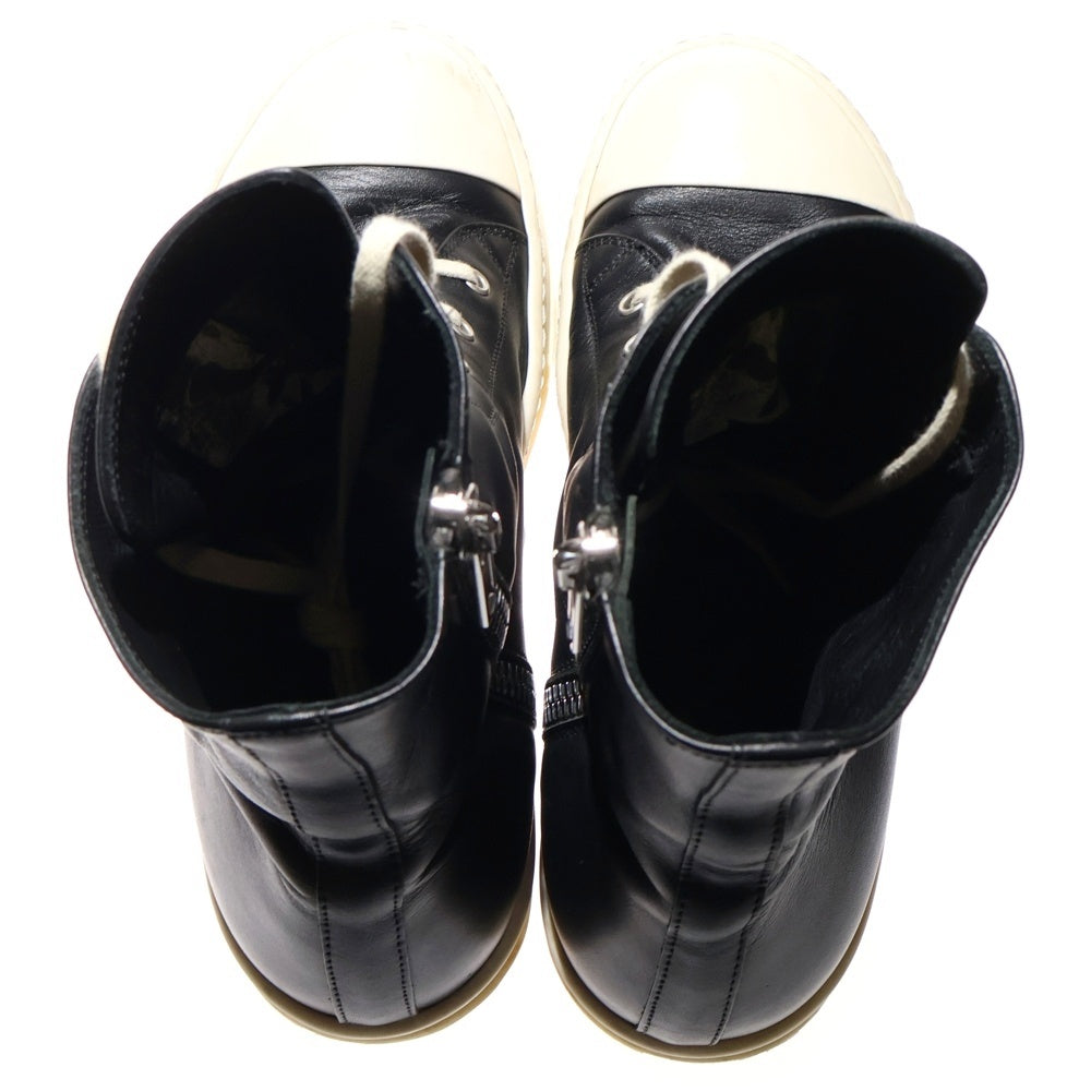 Rick Owens(リックオウエンス) 22SS RAMONES ラモーンズ レザーハイカットスニーカー ブラック RU01B1890LPO 9111