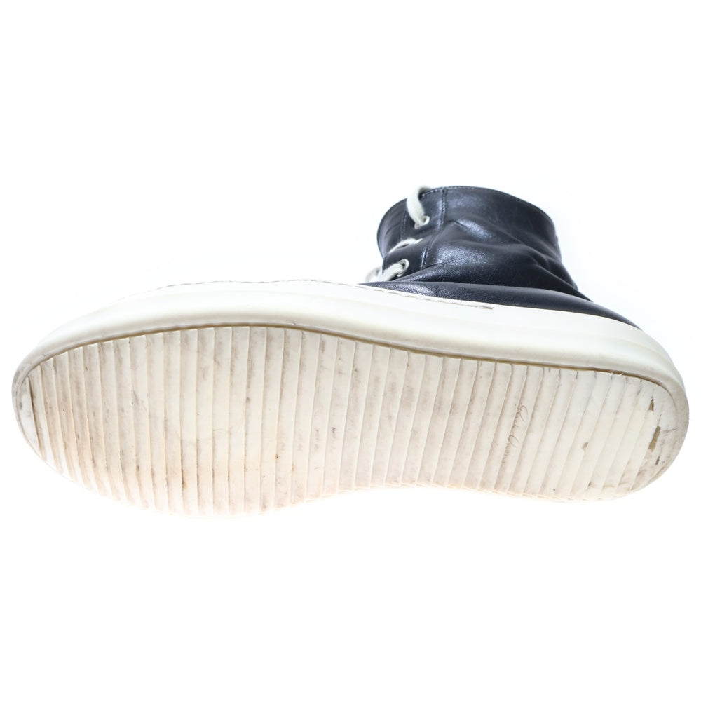 Rick Owens(リックオウエンス) 22SS RAMONES ラモーンズ レザーハイカットスニーカー ブラック RU01B1890LPO 9111