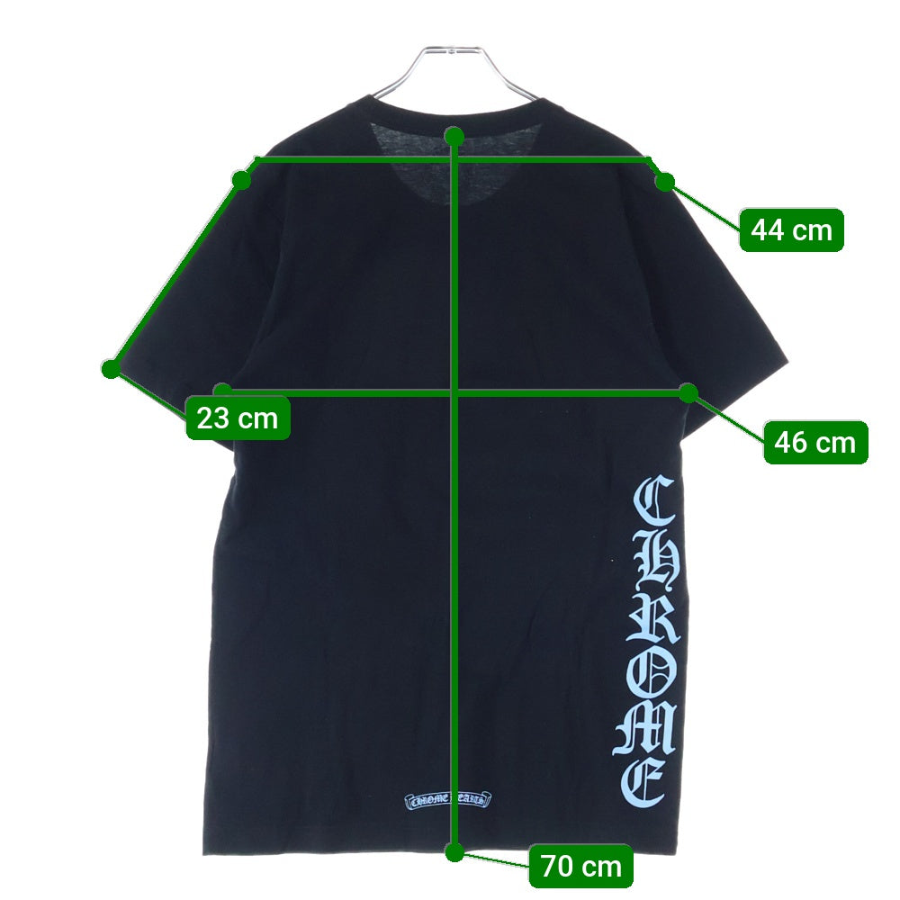 CHROME HEARTS(クロムハーツ) NECK LOGO S/S TEE ネックロゴ 半袖Tシャツ カットソー ブラック/ブルー