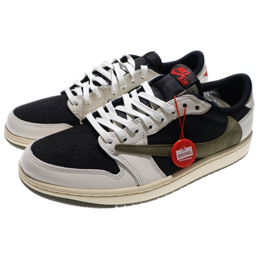 NIKE(ナイキ) ×TRAVIS SCOTT WMNS AIR JORDAN 1 LOW OG Medium Olive DZ4137-106 トラヴィススコット ウィメンズ エアジョーダン1 ローカットスニーカー レディース