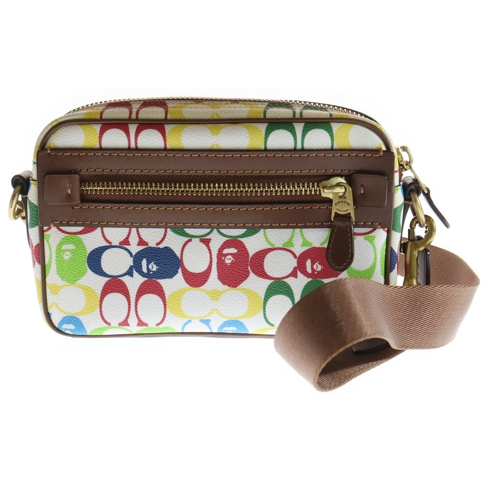 COACH(コーチ) ×A BATHING APE Crossbody In Signature Canvas With Ape Head ア ベイシング エイプ キャンバス ショルダーバッグ マルチカラー 88829 レディース