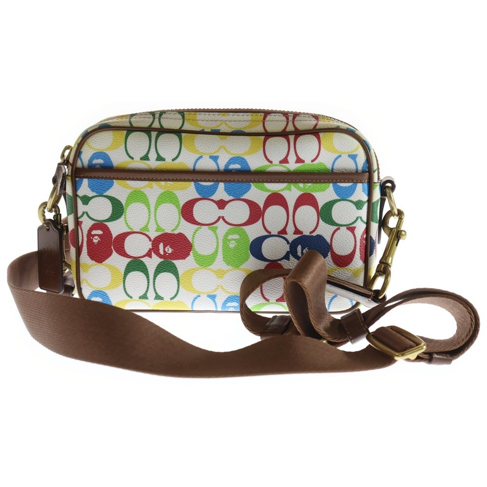 COACH(コーチ) ×A BATHING APE Crossbody In Signature Canvas With Ape Head ア ベイシング エイプ キャンバス ショルダーバッグ マルチカラー 88829 レディース