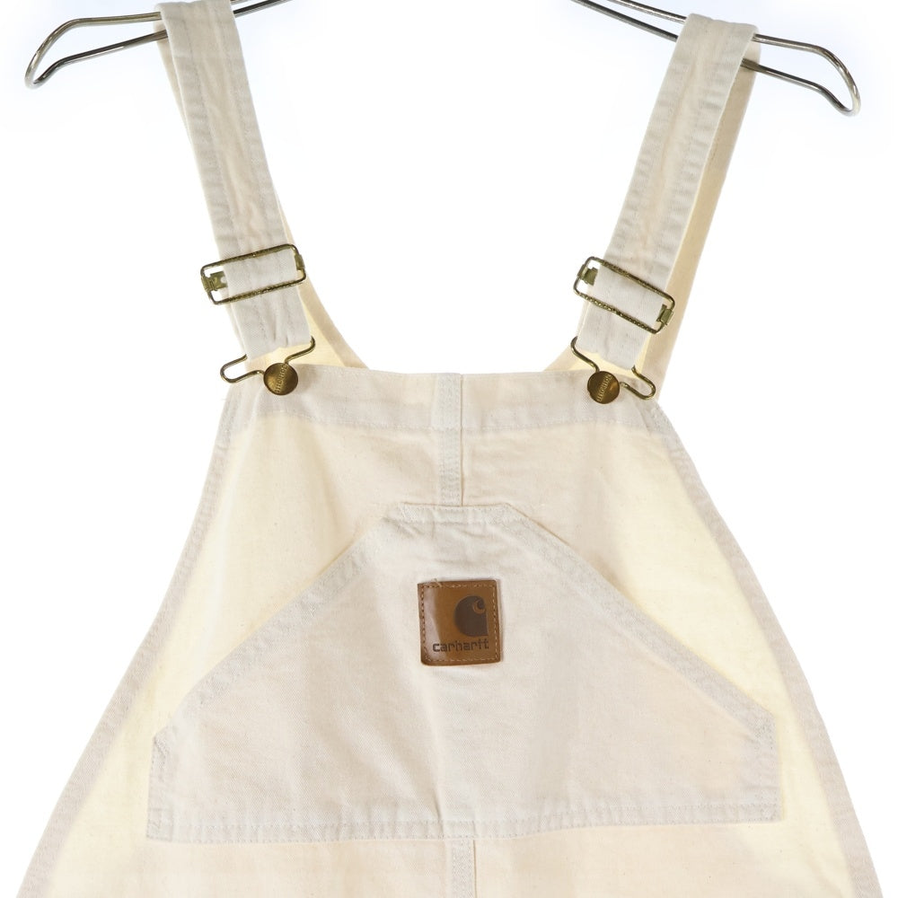CARHARTT(カーハート) レザーロゴ ダブルニー オーバーオール ベージュ R34 NAT