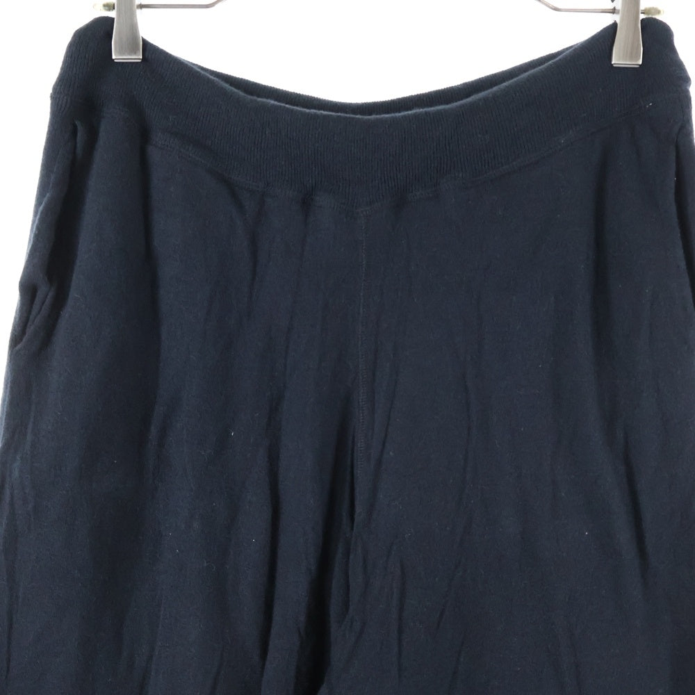 lucien pellat-finet(ルシアンペラフィネ) スカル刺繍 カシミヤ混 スウェットパンツ ブラック