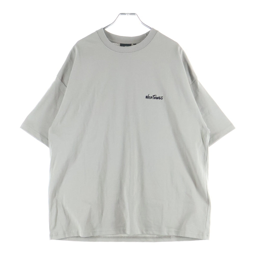 WILD THINGS(ワイルドシングス) FREAKS STORE別注 バンダナ バックプリント クルーネック半袖Tシャツ カットソー グレー 1226319600133