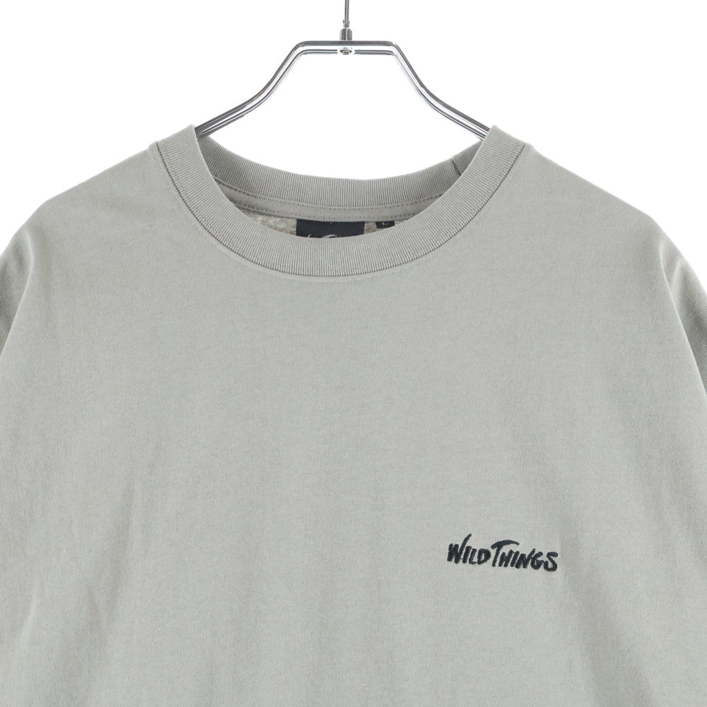 WILD THINGS(ワイルドシングス) FREAKS STORE別注 バンダナ バックプリント クルーネック半袖Tシャツ カットソー グレー 1226319600133