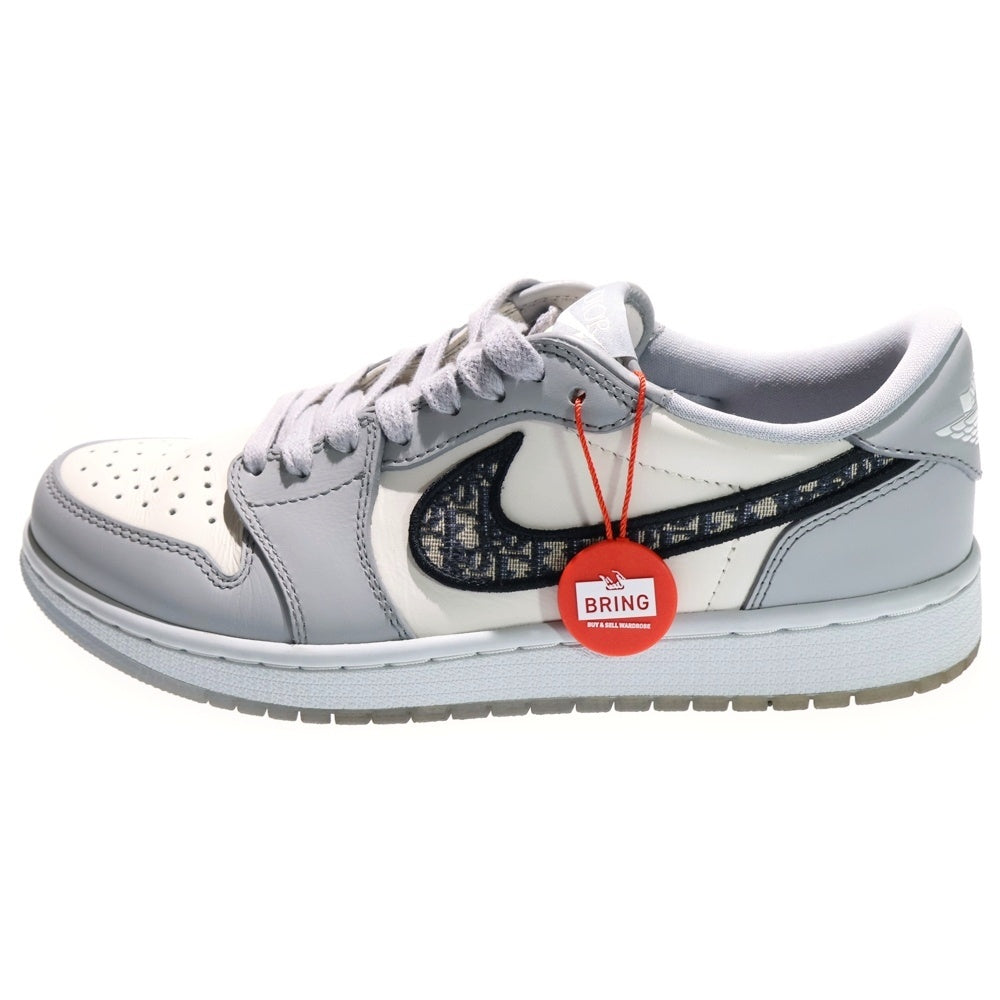 NIKE(ナイキ) ×DIOR AIR JORDAN 1 LOW OG CN8608-002 ディオール エアジョーダン 1 ローカットスニーカー グレー/ホワイト US8/26cm