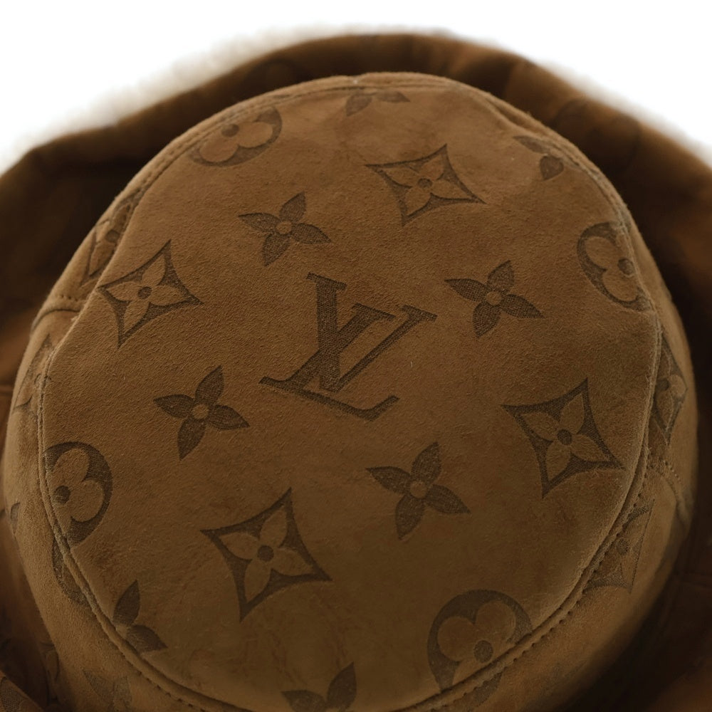 LOUIS VUITTON(ルイヴィトン) シャポー・モノグラム ムートン シアリング バケットハット M76576 AL1220 レディース