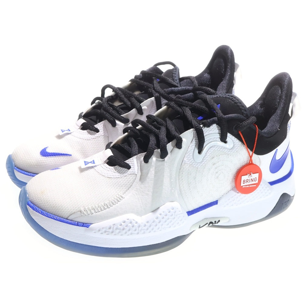 NIKE(ナイキ) PG 5 PS EP CZ0099-100 ピージー5 プレステーション ローカットスニーカー ホワイト/ブルー US8/26cm