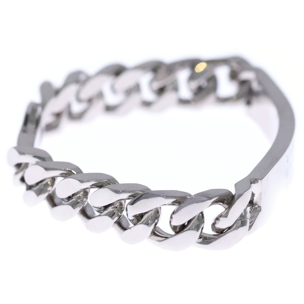 MM6 Maison Margiela(エムエムシックスメゾンマルジェラ) Chain Bracelet Palladio buratatto ロゴプレート チェーン ブレスレット シルバー SM6UY0049