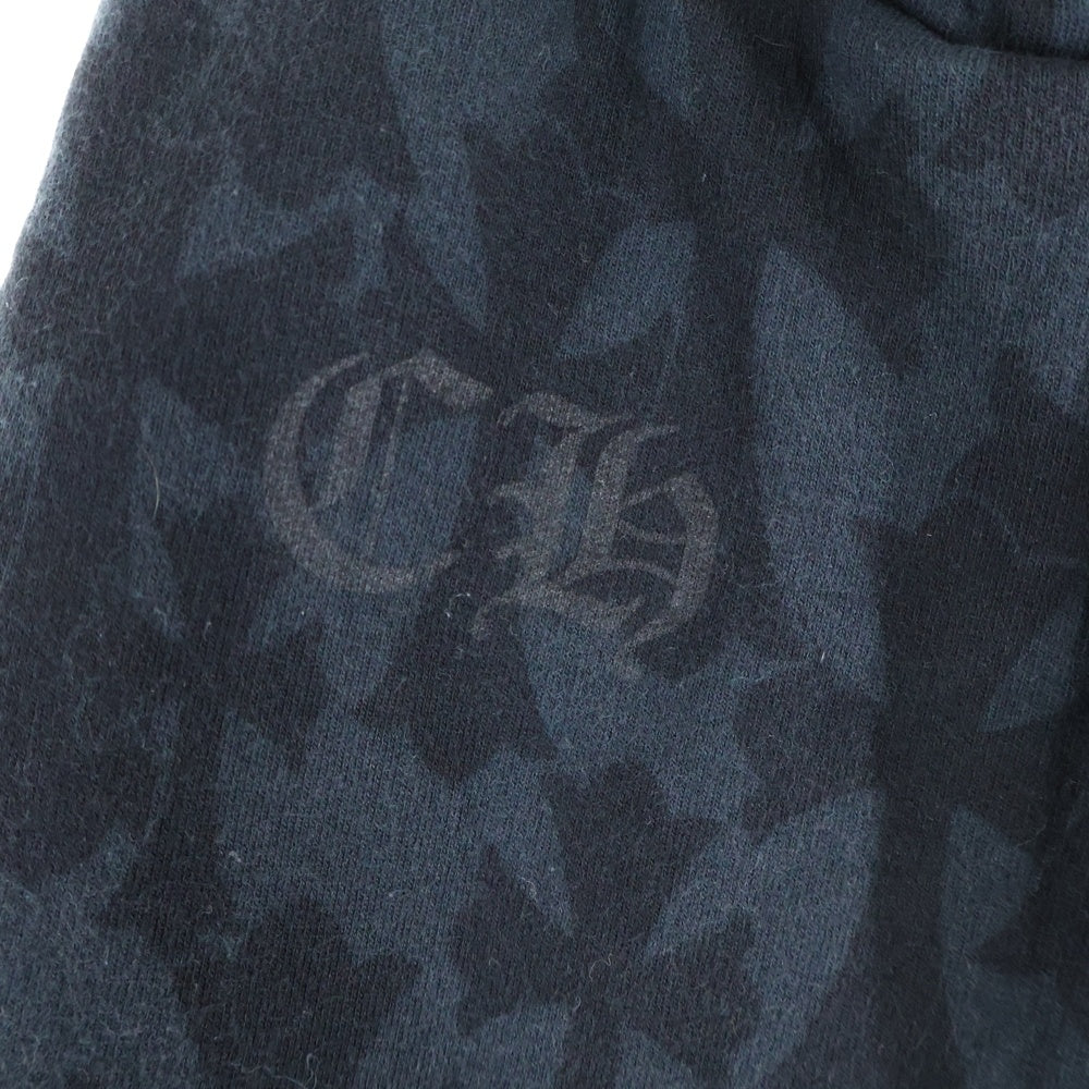 CHROME HEARTS(クロムハーツ) Graveyard Cemetery Cross Half Pants グレイブヤード 総柄 ハーフ ショート パンツ ブラック