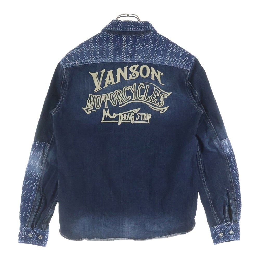 VANSON(バンソン) 2ポケット デニムシャツ インディゴ NVSL-2302