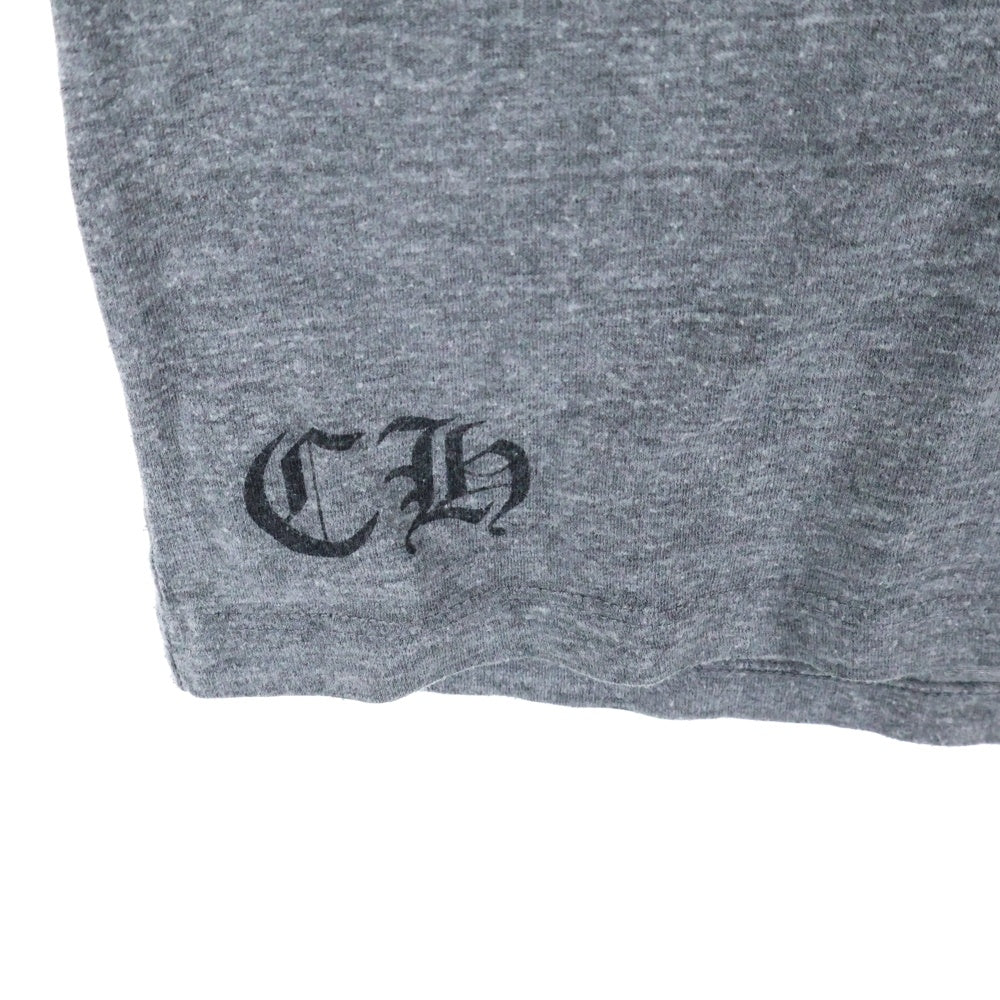 CHROME HEARTS(クロムハーツ) OLD AMERICAN FLAG TEE オールド アメリカンフラッグTシャツ 星条旗 ホースシュープリント 半袖カットソー グレー
