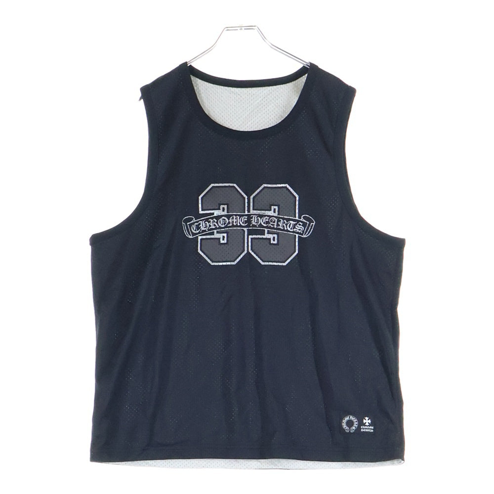 CHROME HEARTS(クロムハーツ) MESH WARM UP JERSEY リバーシブルCHロゴプリントメッシュタンクトップ ブラック