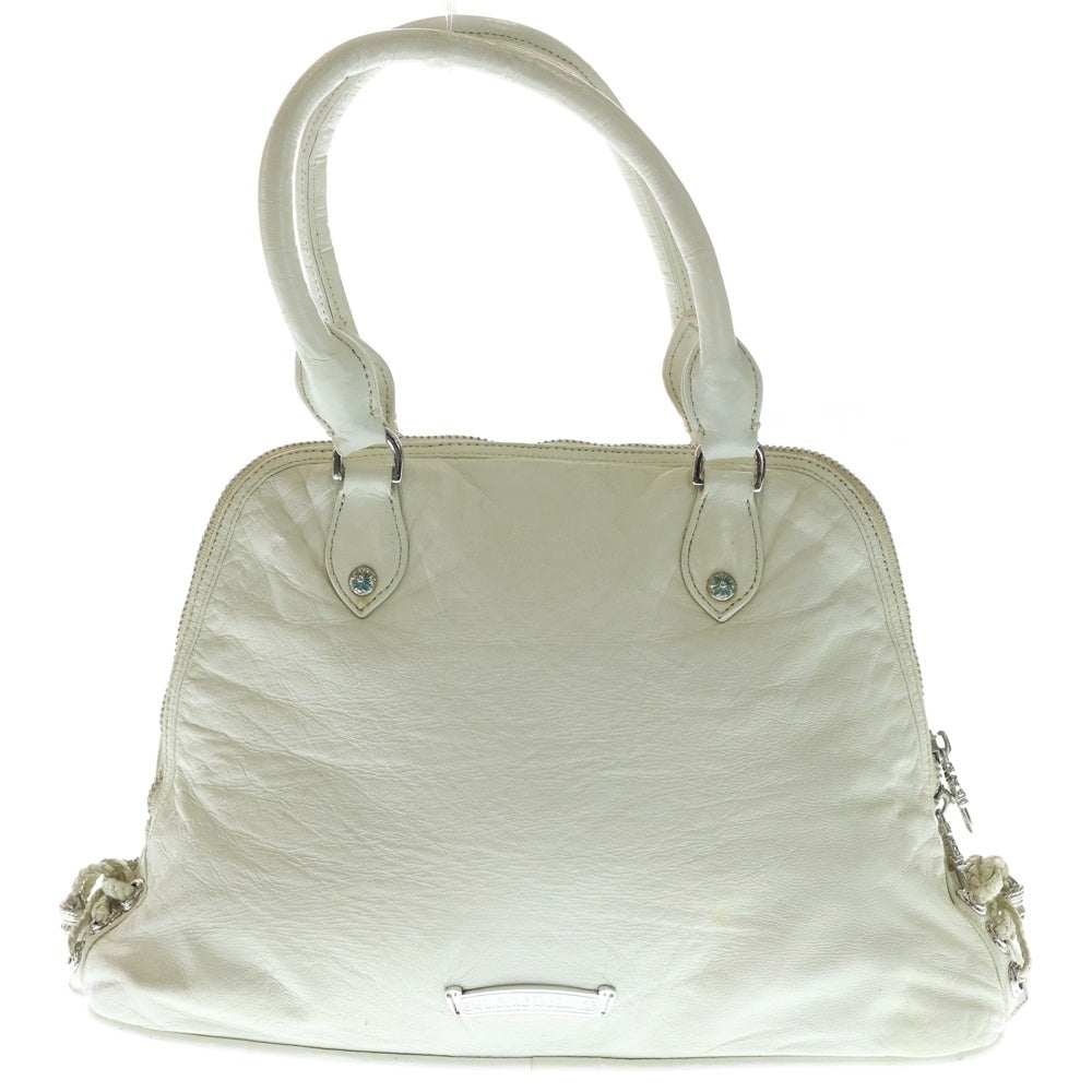 CHROME HEARTS(クロムハーツ) #2 SLOUCHY BAG クロスボール ダガー ハンドバッグ ホワイト