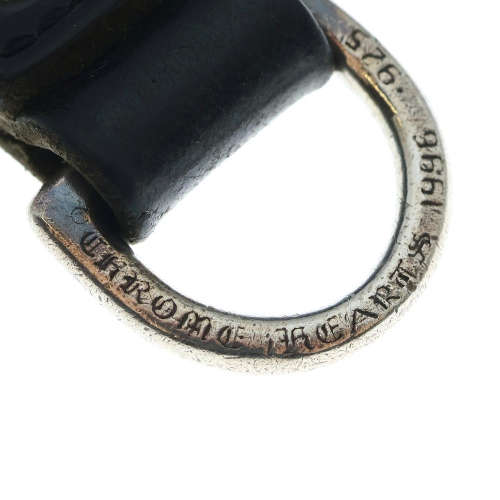 CHROME HEARTS(クロムハーツ) BELT LOOP D RING Dリング クロスボールベルトループ ブラック/シルバー BCA415