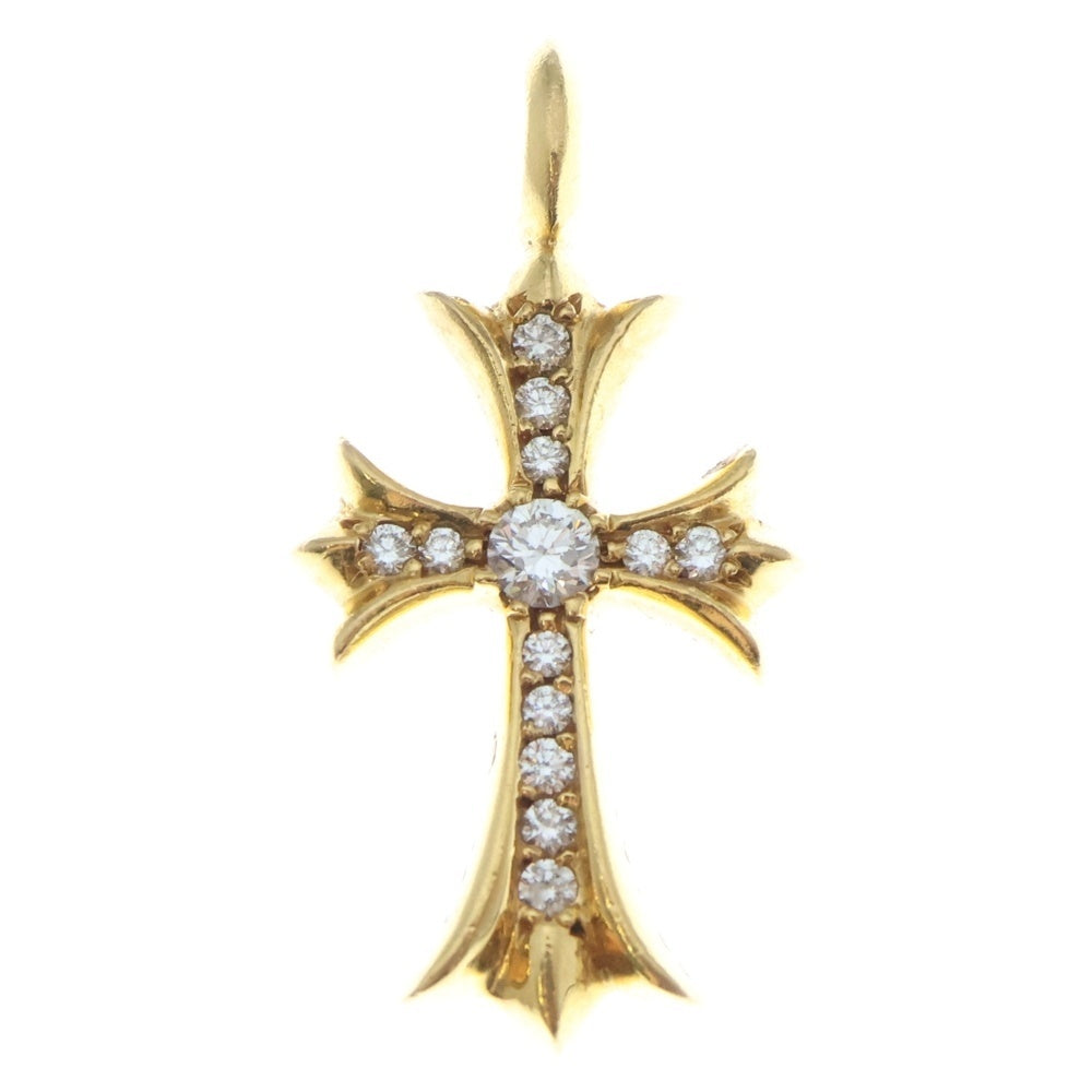 CHROME HEARTS(クロムハーツ) 22K TNY CRSF P/DIA タイニーファットクロス PAVEダイヤ ペンダントトップ ゴールド BCA033