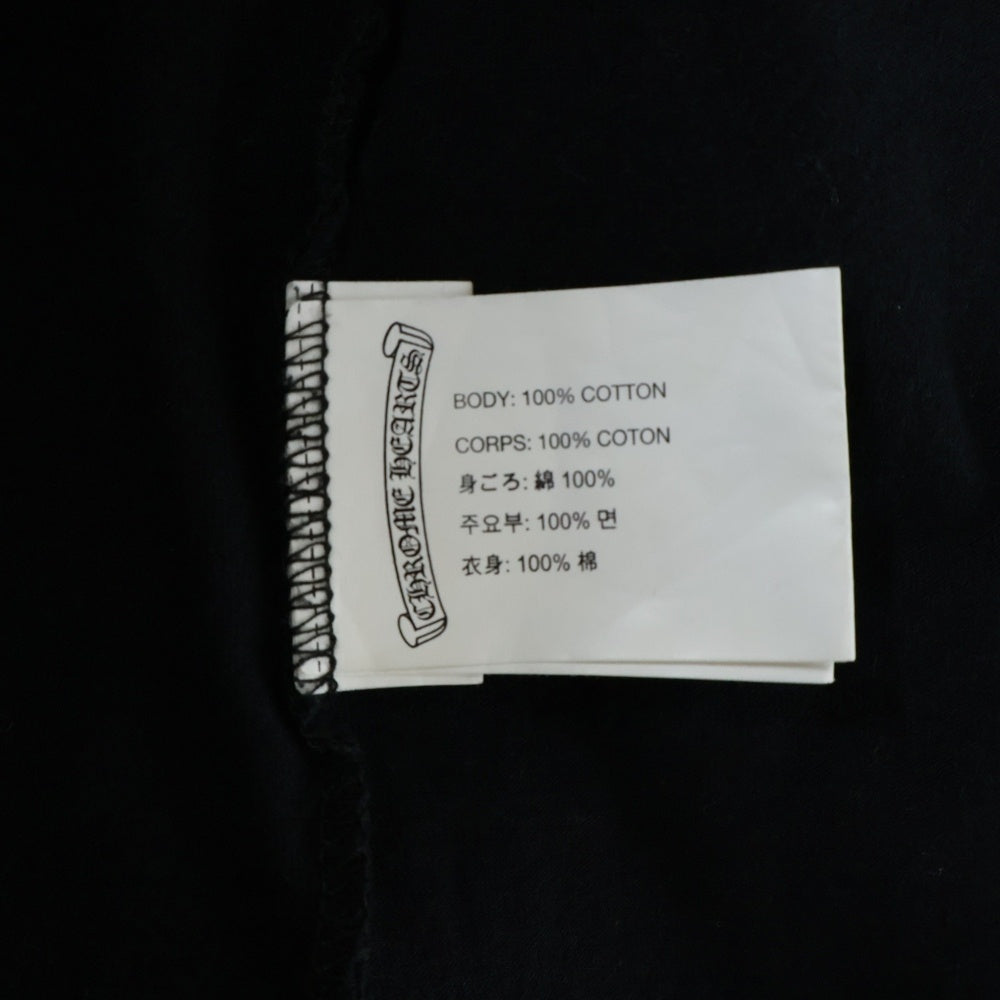 CHROME HEARTS(クロムハーツ) FOTI SCROLL LOGO L/S TEE フォティー スカルロゴプリント クルーネック ロングスリーブ 長袖Tシャツ カットソー ブラック/パープル