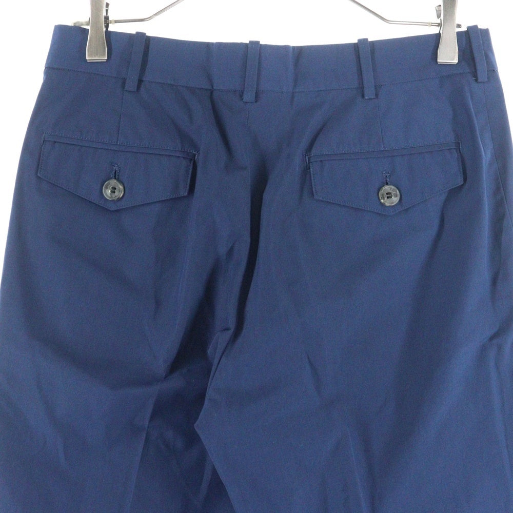 SOPH.(ソフネット) SUPER 100'S WOOL SHIRRING SLIM FIT SLACKS センタープレス スラックス ネイビー SOPH-1017