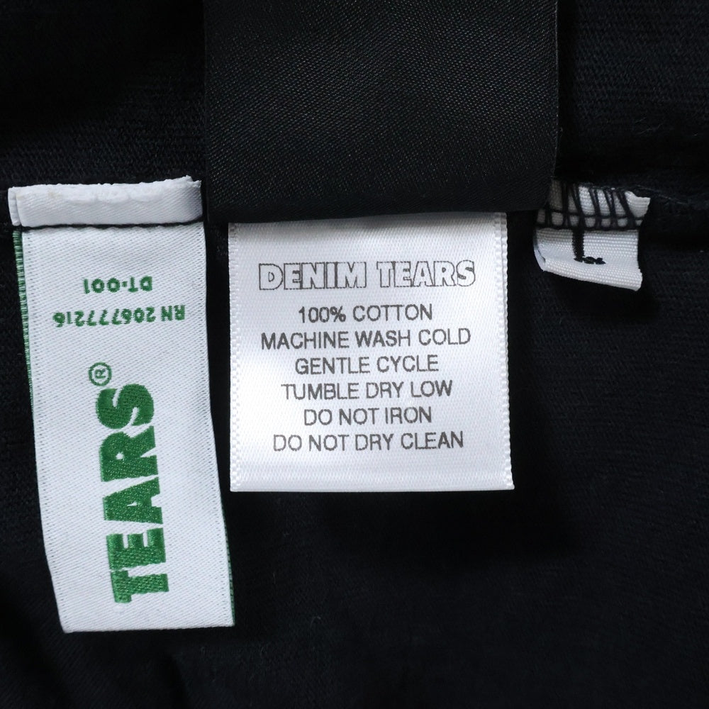 DENIM TEARS(デニムティアーズ) ADG S/S TEE フロントロゴ 半袖Tシャツ カットソー ブラック