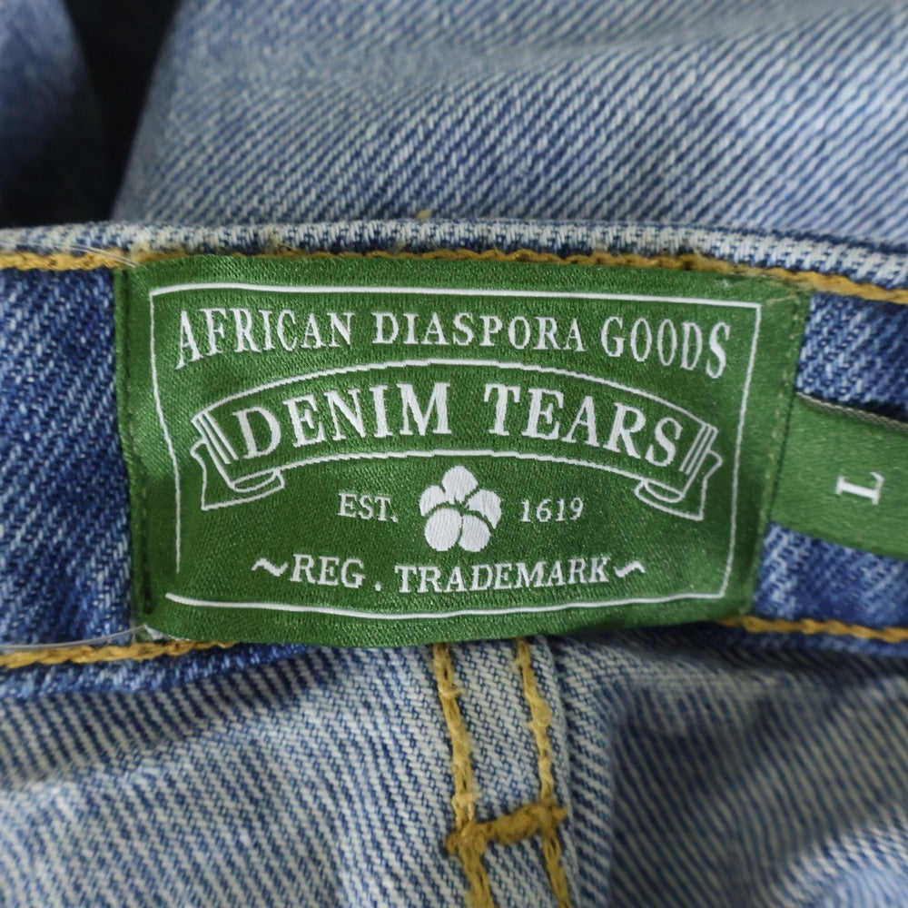 DENIM TEARS(デニムティアーズ) Denim Half Pants デニムハーフ パンツ フラワーロゴ インディゴ