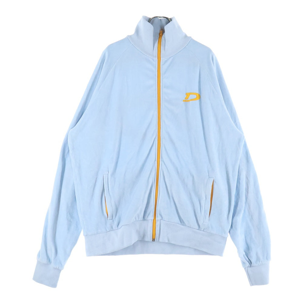 DENIM TEARS(デニムティアーズ) Velour Warmup Jacket ベロア ジップアップ ジャケット ブルー