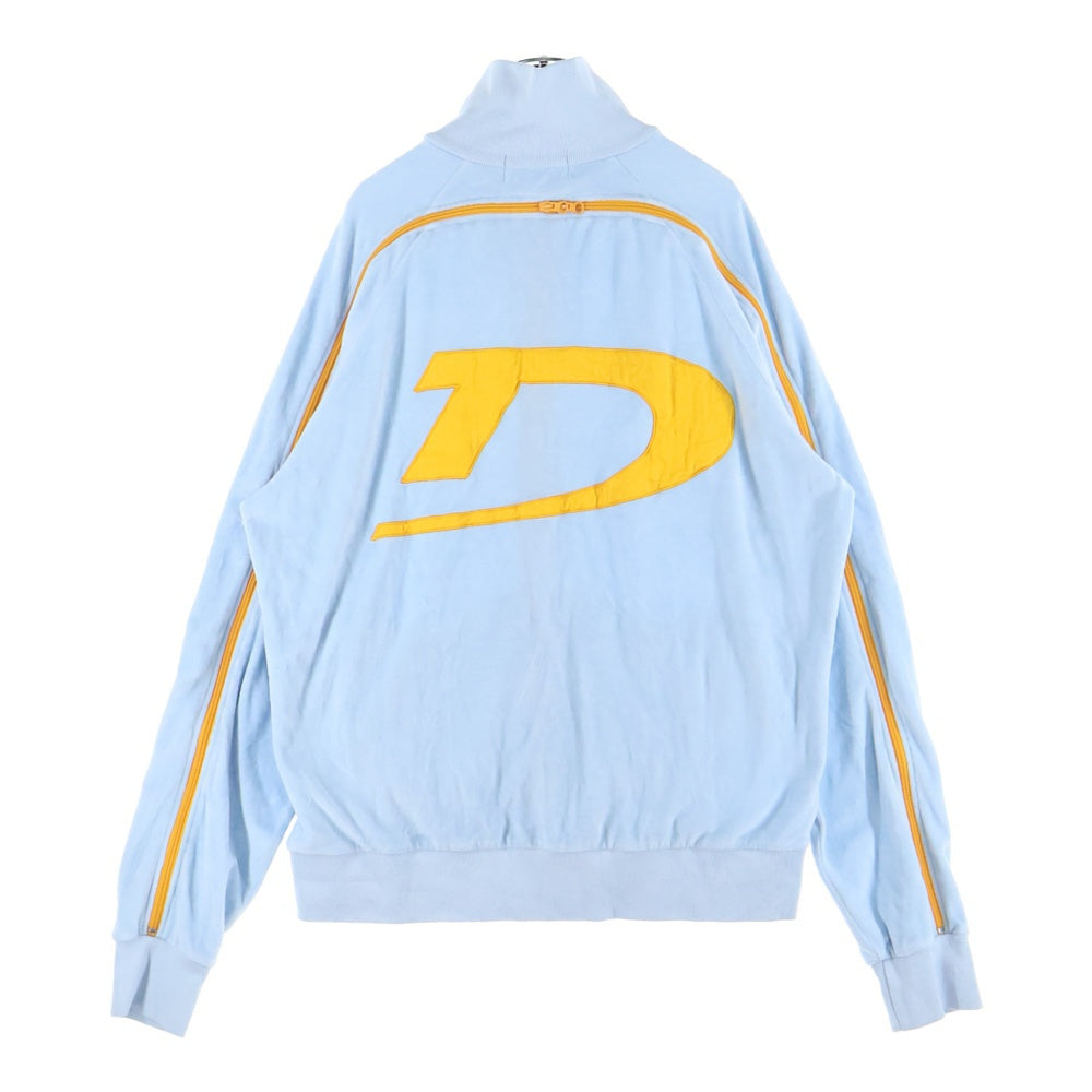 DENIM TEARS(デニムティアーズ) Velour Warmup Jacket ベロア ジップアップ ジャケット ブルー