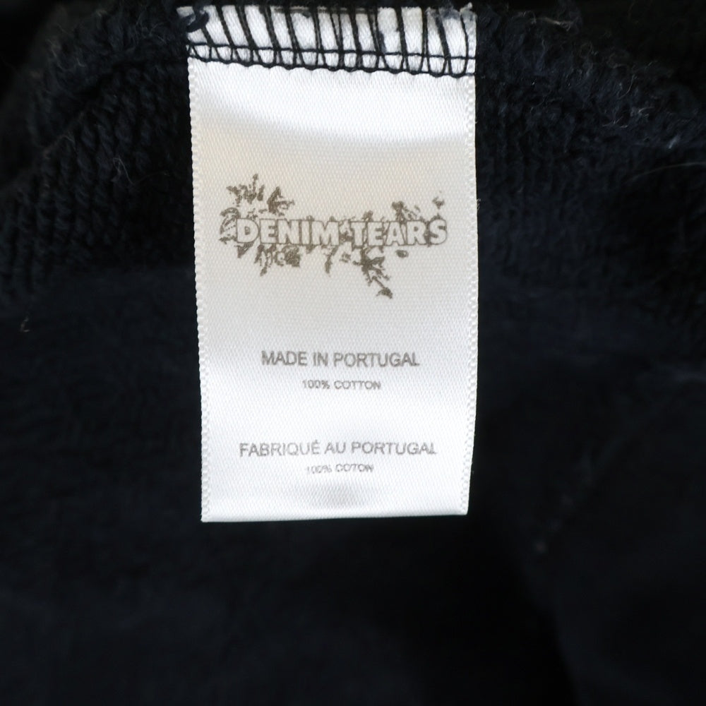 DENIM TEARS(デニムティアーズ) ×CPFM COTTON WREATH PULL OVER HOODIE コットン フラワープルオーバーパーカー ブラック