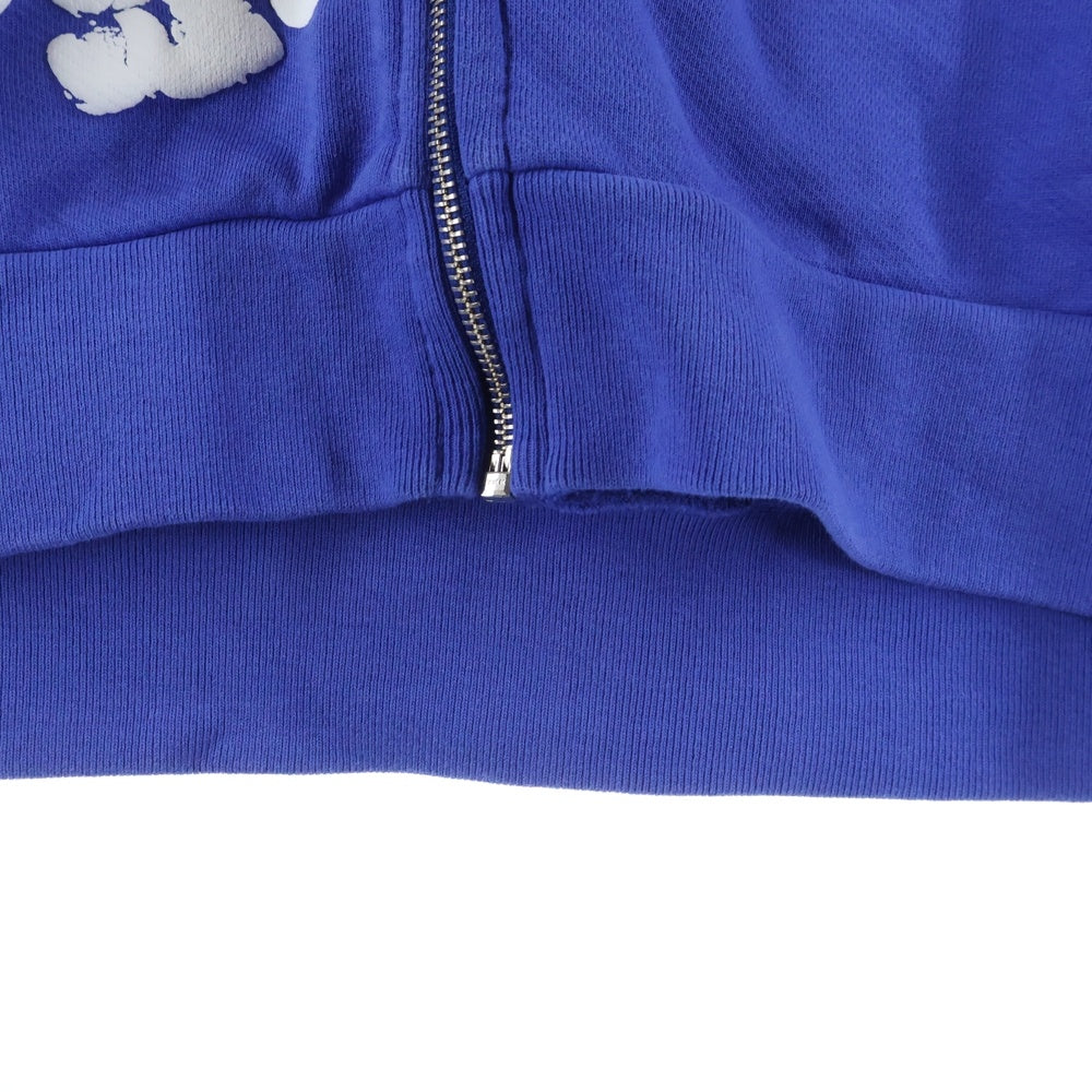 DENIM TEARS(デニムティアーズ) COTTON WREATH ZIP UP HOODIE コットン フラワージップアップパーカー ブルー