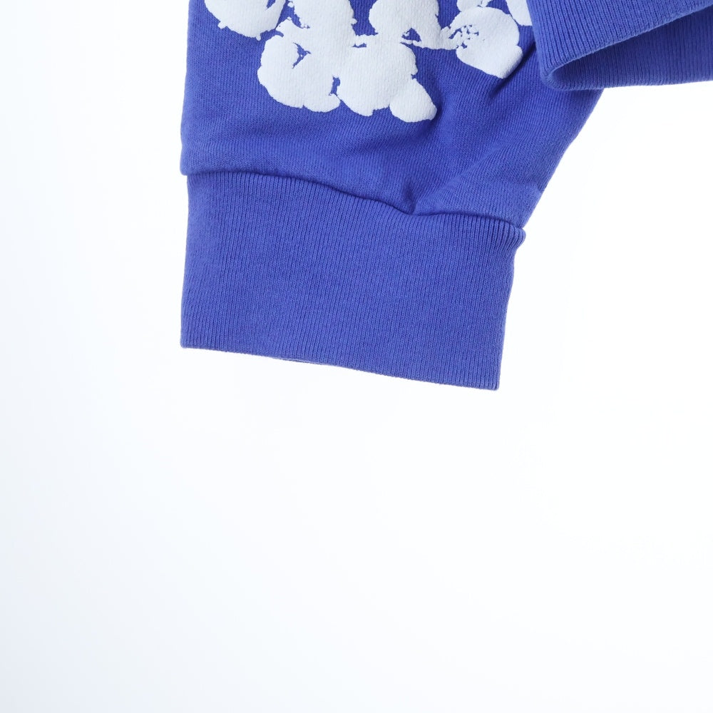 DENIM TEARS(デニムティアーズ) COTTON WREATH ZIP UP HOODIE コットン フラワージップアップパーカー ブルー