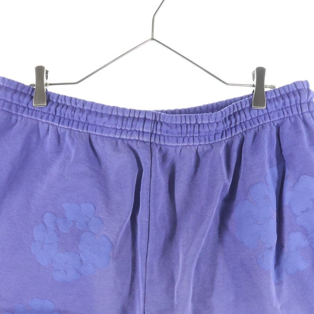 DENIM TEARS(デニムティアーズ) COTTON WREATH HALF SWEATPANTS コットン フラワー スウェットハーフパンツ パープル