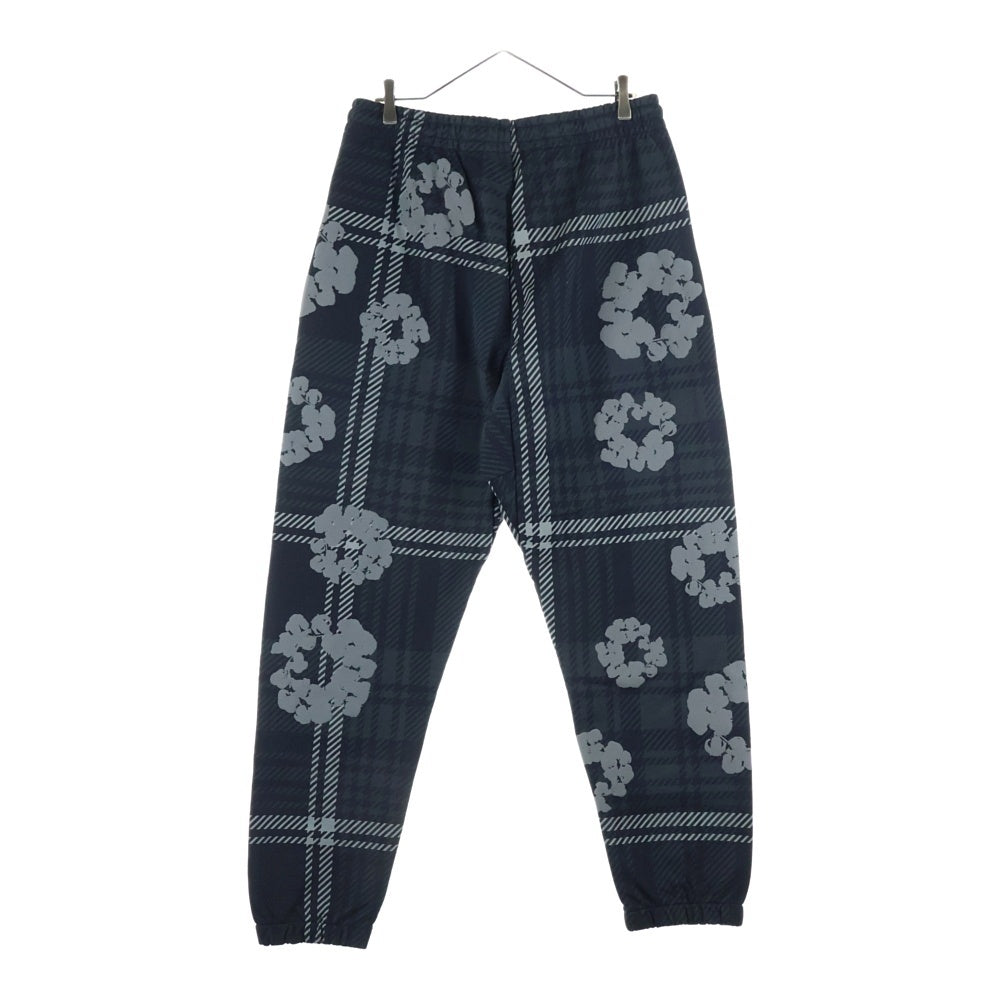 DENIM TEARS(デニムティアーズ) PLAID COTTON WREATH SWEAT PANTS プラッド コットン スウェットパンツ ブラック
