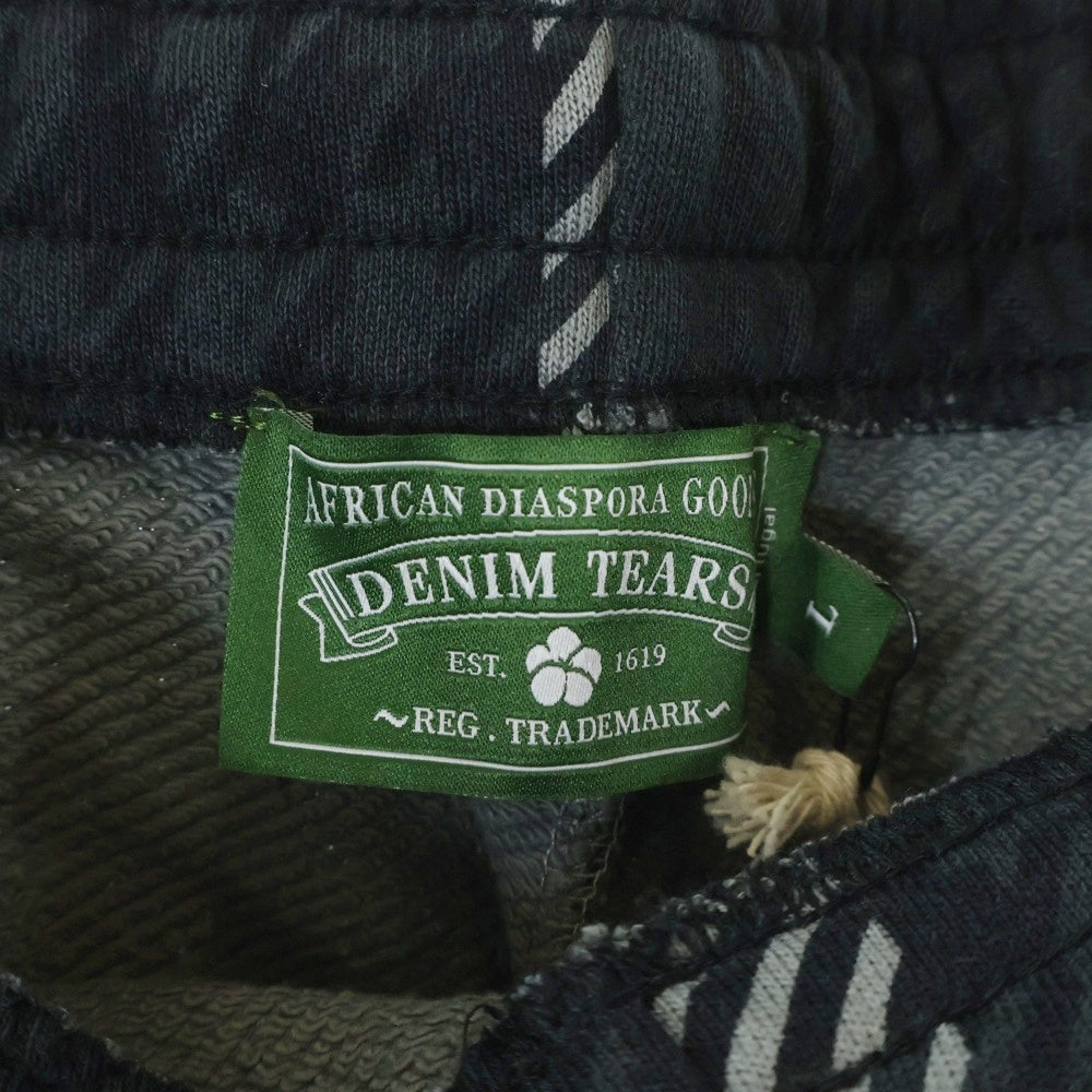 DENIM TEARS(デニムティアーズ) PLAID COTTON WREATH SWEAT PANTS プラッド コットン スウェットパンツ ブラック