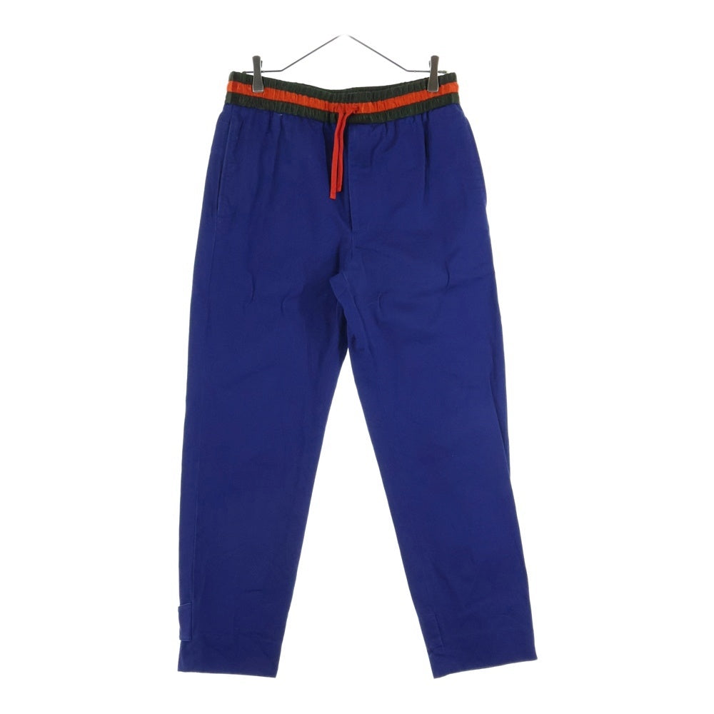 GUCCI(グッチ) GABARDINE PANT ギャバジン ウエストデザイン切り替え イージー パンツ ブルー 591052