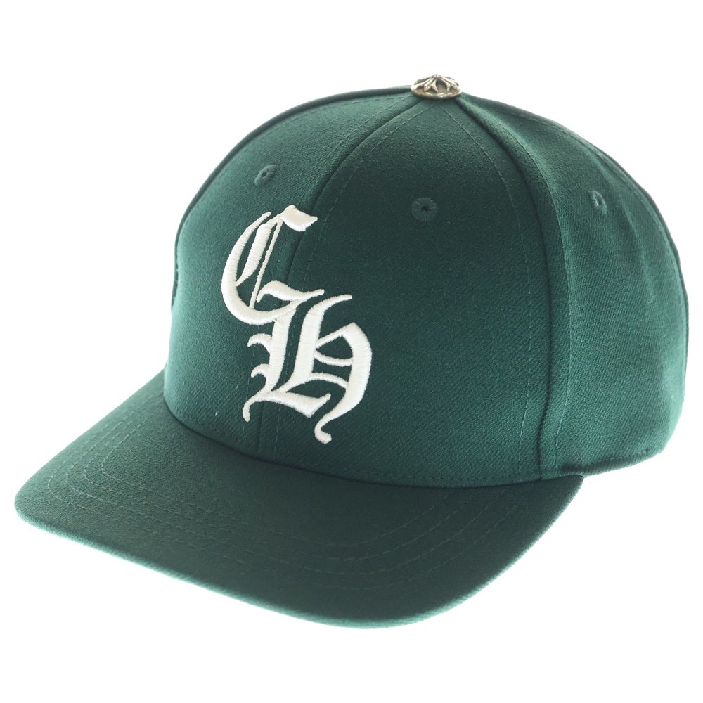 CHROME HEARTS(クロムハーツ) CH HAT CH刺繍 ベースボールキャップ 帽子 グリーン