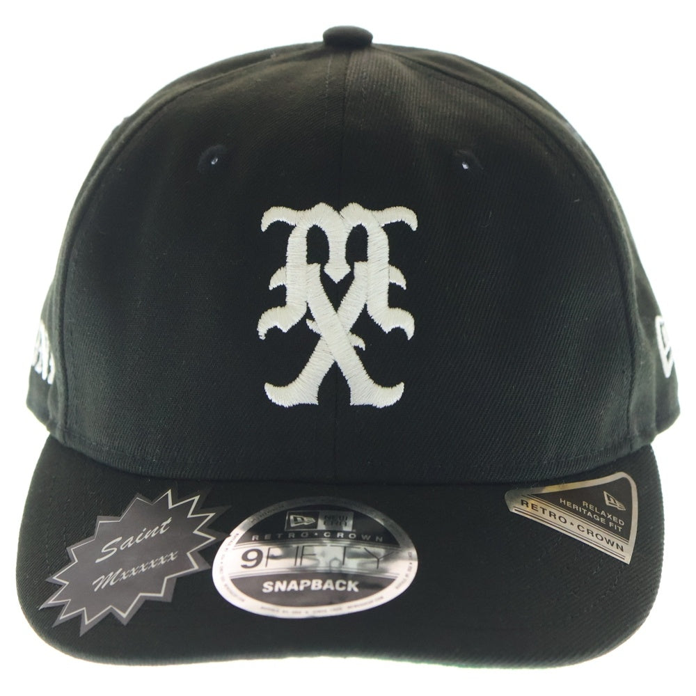SAINT MICHAEL(セントマイケル) 24SS × New Era MX Cap ニューエラ MX刺繍 ベースボールキャップ 帽子 ブラック