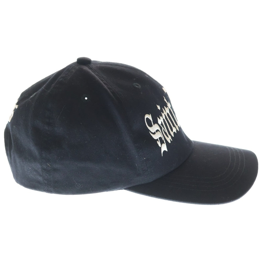 SAINT MICHAEL(セントマイケル) 24AW SAINT JOURNEY CAP SM-YS1-0000-076 ロゴ刺繍帽子 キャップ ブラック