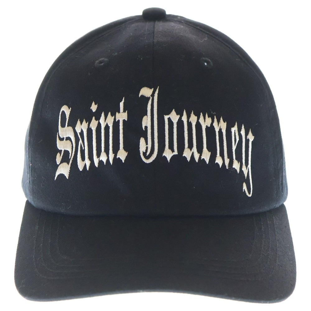 SAINT MICHAEL(セントマイケル) 24AW SAINT JOURNEY CAP SM-YS1-0000-076 ロゴ刺繍帽子 キャップ ブラック