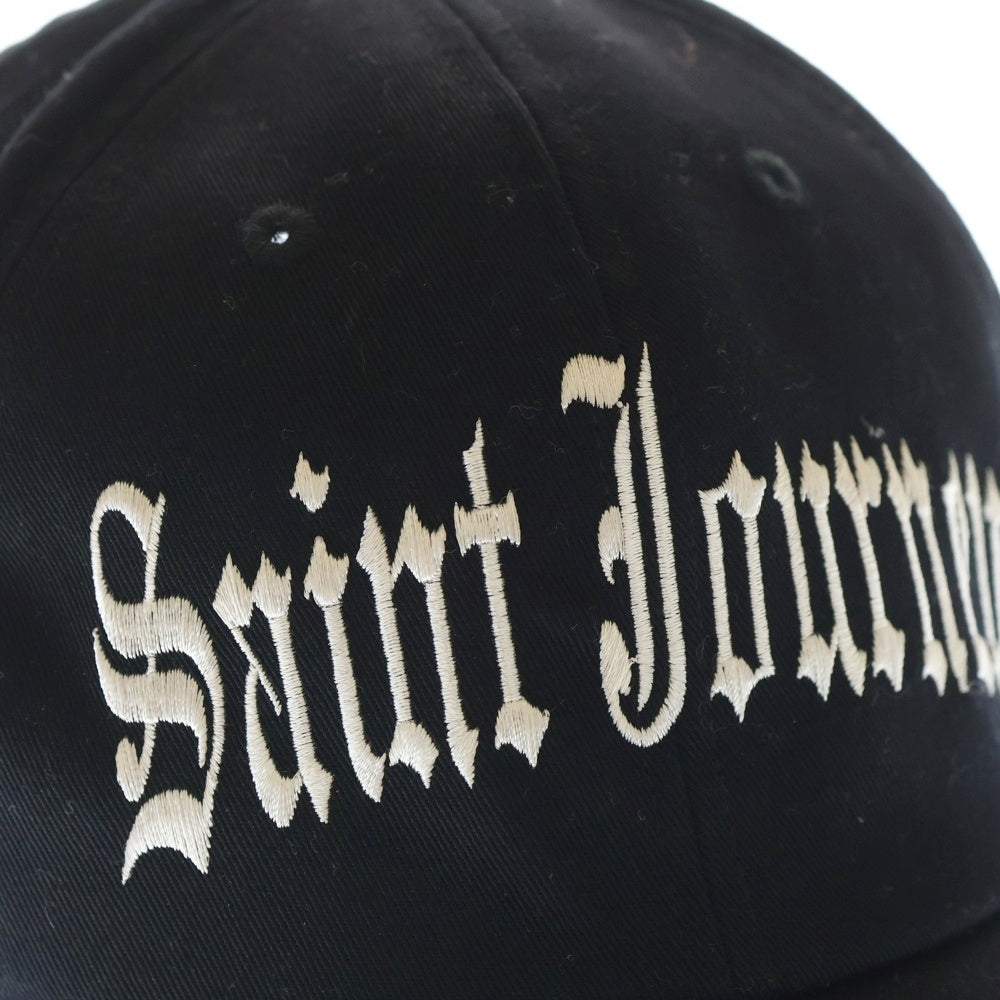 SAINT MICHAEL(セントマイケル) 24AW SAINT JOURNEY CAP SM-YS1-0000-076 ロゴ刺繍帽子 キャップ ブラック