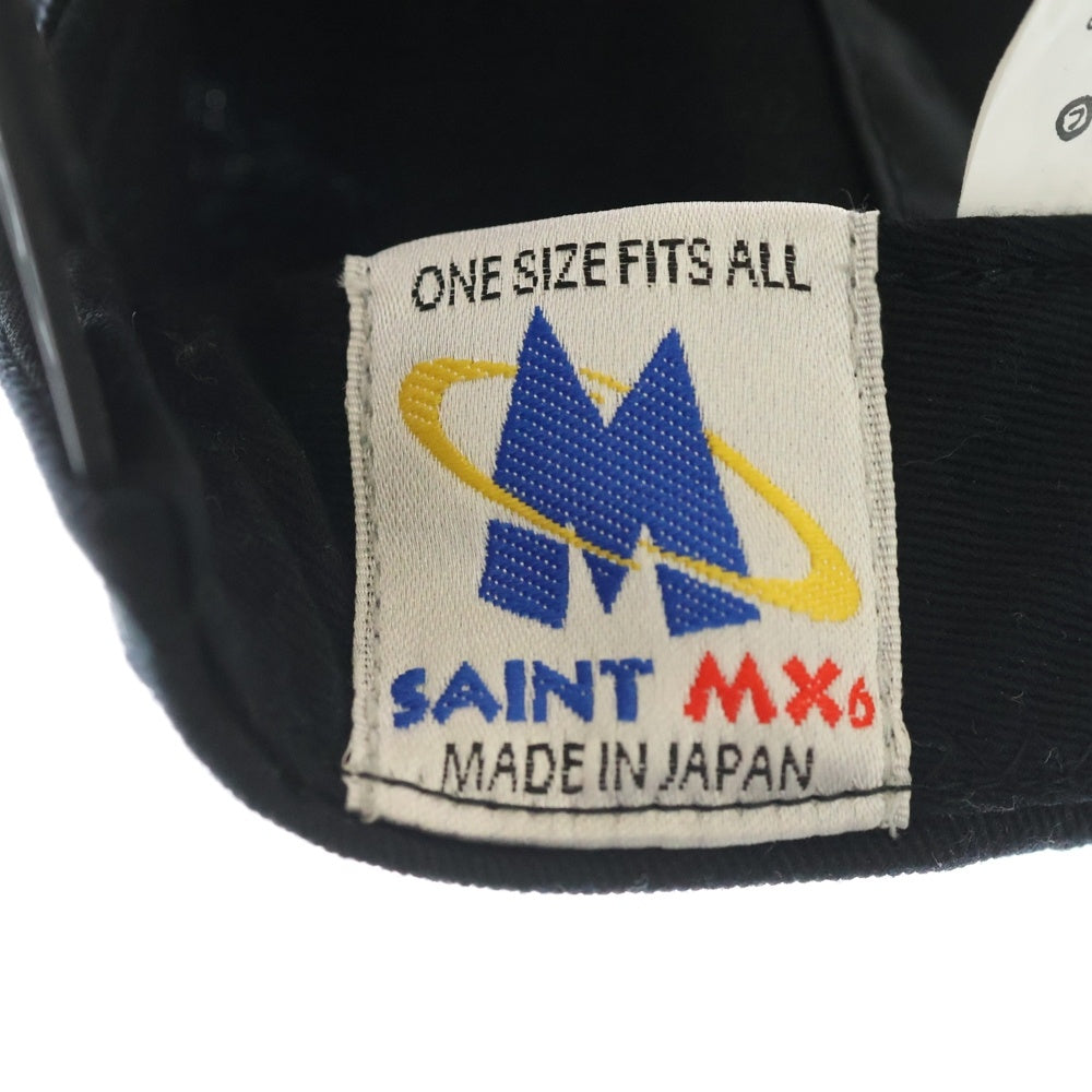 SAINT MICHAEL(セントマイケル) 24AW SAINT JOURNEY CAP SM-YS1-0000-076 ロゴ刺繍帽子 キャップ ブラック