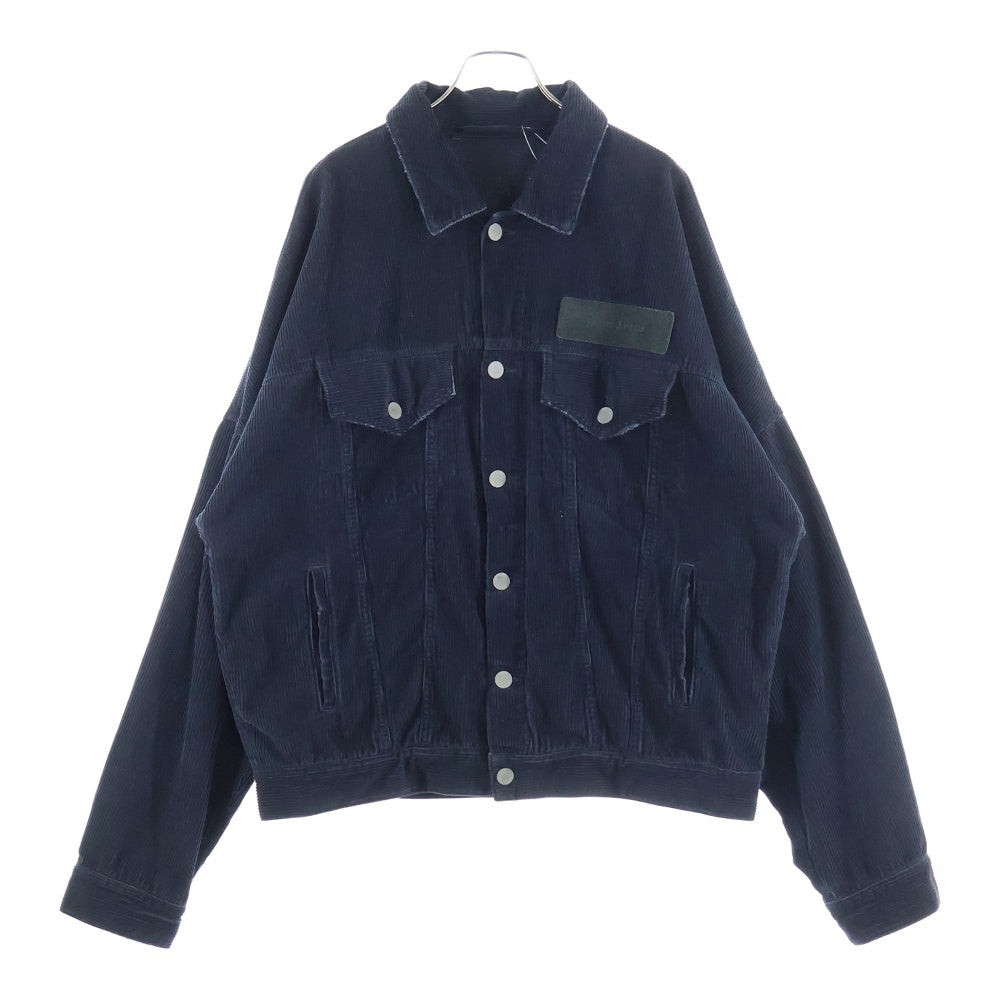 Palm Angels(パームエンジェルス) ロゴデザイン コーデュロイジャケット ブラック PMYE006F21DEN001